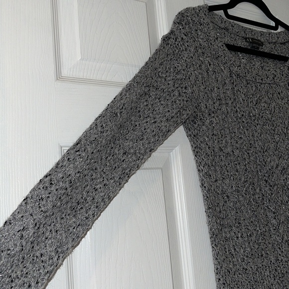Armani Exchange Gray with silver knitted sweater size small petite - Picture 6 of 10
